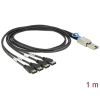 כבל Mini SAS SFF-8088 ל- 4 eSATA x ז/ז DELOCK | 83064 | 4K