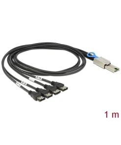 כבל Mini SAS SFF-8088 ל- 4 eSATA x ז/ז DELOCK | 83064 | 4K