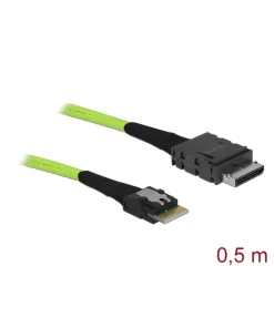 כבל OCuLink PCIe SFF-8611 ל- Slim SAS SFF-8654 4i ז/ז DELOCK | 85801 | 4K