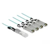 כבל אופטי אקטיבי +QSFP זכר ל- 4 חיבורים +SFP זכר DELOCK | 84058 | 4K