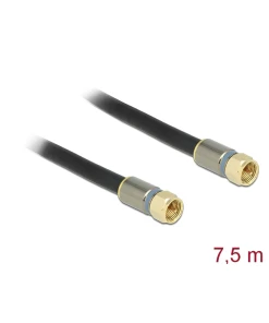 כבל אנטנה F Plug RG-6/U Quad Shield Premium ז/ז DELOCK | 88949 | 4K