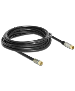 כבל אנטנה RG-6/U Quad Shield Premium תקע F לשקע IEC בציפוי זהב DELOCK | 88963 | 4K