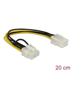 כבל חשמל PCI Express שקע 6 פינים לתקע 8 פינים ז/נ DELOCK | 83775 | 4K