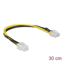 כבל חשמל PCI Express שקע 6 פינים לתקע 8 פינים ז/נ DELOCK | 85535 | 4K