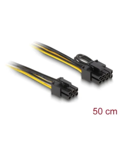 כבל חשמל PCI Express תקע 6 פינים לתקע 8 (6+2) פינים ז/נ DELOCK | 83004 | 4K