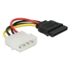 כבל חשמל שקע SATA 15 pin לתקע מולקס 4 פין ז/נ DELOCK | 60100 | 4K
