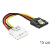 כבל חשמל שקע SATA 15 pin עם קליפס לתקע מולקס 4 פין ז/נ DELOCK | 60120 | 4K