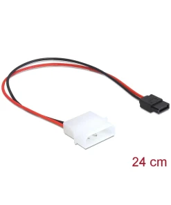 כבל חשמל שקע Slim SATA 6 pin לתקע מולקס ז/נ DELOCK | 82913 | 4K