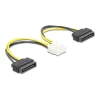 כבל חשמל תקע 8pin EPS ל- 2 SATA x ז/נ DELOCK | 83020 | 4K