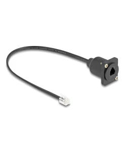 כבל טלפון RJ10 להתקנה בפאנל מסדרה D ז/נ DELOCK | 87965