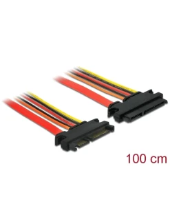 כבל מאריך חשמל ונתונים SATA 6 Gb/s 22 pin ז/נ DELOCK | 83921 | 4K