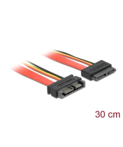 כבל מאריך חשמל ונתונים Slim SATA 6 Gb/s 13 pin ז/נ DELOCK | 84374 | 4K