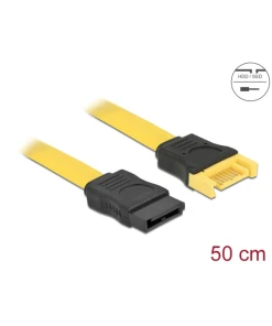 כבל מאריך נתונים SATA 6 Gb/s 7 pin ז/נ צבע צהוב ז/נ DELOCK | 82854 | 4K