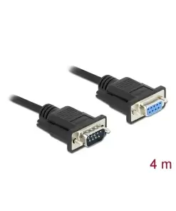 כבל מאריך סריאלי Serial D-Sub 9 עם מחברים קומפקטיים ז/נ DELOCK | 86619 | 4K