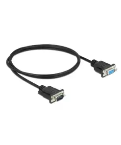 כבל מאריך סריאלי מוצלב Serial D-Sub RS-232 Null modem עם מחברים קומפקטיים ז/נ DELOCK | 86615 | 4K