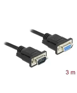כבל מאריך סריאלי מוצלב Serial D-Sub RS-232 Null modem עם מחברים קומפקטיים ז/נ DELOCK | 86617 | 4K