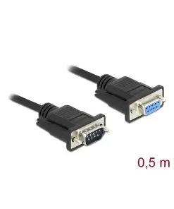 כבל מאריך סריאלי מוצלב Serial D-Sub RS-232 Null modem עם מחברים קומפקטיים ז/נ DELOCK | 86886 | 4K
