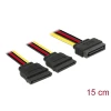 כבל מפצל חשמל תקע SATA 15 pin ל- 2 SATA x נ/נ DELOCK | 60174 | 4K