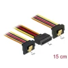 כבל מפצל חשמל תקע SATA 15 pin ל- 2 SATA x נקבה בזווית 90° עם קליפס נ/נ DELOCK | 60145 | 4K