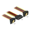 כבל מפצל חשמל תקע SATA 15 pin ל- 2 SATA x נקבה בזווית 90° עם קליפס נ/נ DELOCK | 60159 | 4K