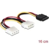 כבל מפצל חשמל תקע מולקס 4 פין ל- 2 SATA 15 pin x נ/נ DELOCK | 60103 | 4K