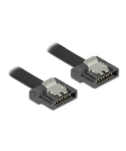 כבל נתונים SATA 6 Gb/s 7 pin FLEXI צבע שחור נ/נ DELOCK | 83838 | 4K