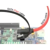 כבל נתונים SATA 6 Gb/s 7 pin FLEXI צבע שחור נ/נ DELOCK | 83838 | 4K