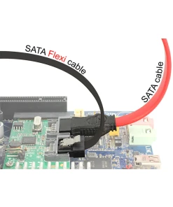 כבל נתונים SATA 6 Gb/s 7 pin FLEXI צבע שחור נ/נ DELOCK | 83838 | 4K