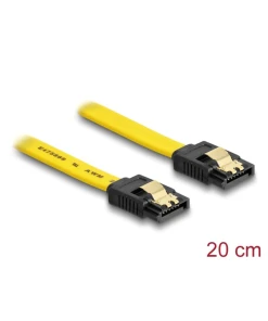 כבל נתונים SATA 6 Gb/s 7 pin צבע צהוב נ/נ DELOCK | 82808 | 4K