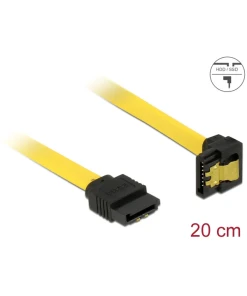 כבל נתונים SATA 6 Gb/s 7 pin צד אחד בזווית 90° למטה צבע צהוב נ/נ DELOCK | 82800 | 4K