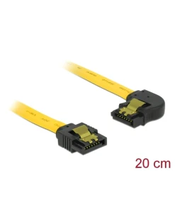 כבל נתונים SATA 6 Gb/s 7 pin צד אחד בזווית 90° שמאלה צבע צהוב נ/נ DELOCK | 83958 | 4K