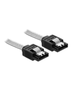 כבל נתונים SATA 6 Gb/s 7 pin שקוף נ/נ DELOCK | 85340 | 4K