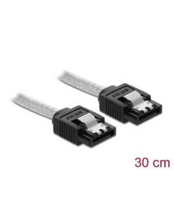 כבל נתונים SATA 6 Gb/s 7 pin שקוף נ/נ DELOCK | 85341 | 4K