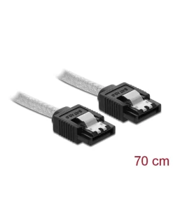 כבל נתונים SATA 6 Gb/s 7 pin שקוף נ/נ DELOCK | 85343 | 4K