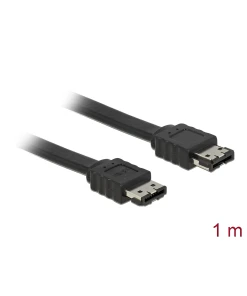 כבל נתונים eSATA 3 Gb/s 7 pin צבע שחור נ/נ DELOCK | 85640 | 4K