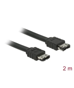 כבל נתונים eSATA 3 Gb/s 7 pin צבע שחור נ/נ DELOCK | 85641 | 4K