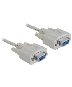 כבל סריאלי מוצלב Serial D-Sub 9 RS-232 Null modem נ/נ DELOCK | 84077 | 4K