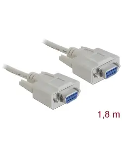 כבל סריאלי מוצלב Serial D-Sub 9 RS-232 Null modem נ/נ DELOCK | 84077 | 4K