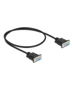 כבל סריאלי מוצלב Serial D-Sub 9 RS-232 Null modem עם מחברים קומפקטיים נ/נ DELOCK | 87308 | 4K