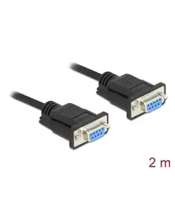 כבל סריאלי מוצלב Serial D-Sub 9 RS-232 Null modem עם מחברים קומפקטיים נ/נ DELOCK | 87785 | 4K