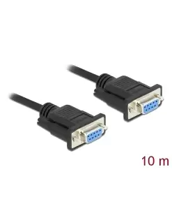 כבל סריאלי מוצלב Serial D-Sub RS-232 Null modem עם מחברים קומפקטיים נ/נ DELOCK | 86604 | 4K