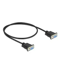 כבל סריאלי מוצלב Serial D-Sub RS-232 Null modem עם מחברים קומפקטיים נ/נ DELOCK | 86604 | 4K