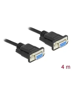 כבל סריאלי מוצלב Serial D-Sub RS-232 Null modem עם מחברים קומפקטיים נ/נ DELOCK | 86620 | 4K