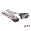 כבל סריאלי תקע Serial D-Sub 9 למחבר 9 פין עם חיווט 1:1 ז/נ DELOCK | 89900 | 4K