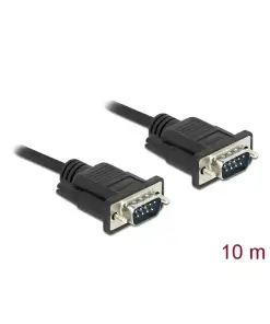 כבל קישור סריאלי Serial D-Sub 9 עם מחברים קומפקטיים ז/ז DELOCK | 86577 | 4K