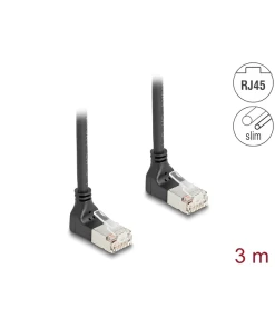 כבל רשת Cat 6A Slim זווית DAWN בשני הצדדים ז/ז DELOCK | 80283
