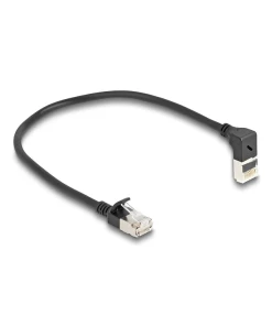 כבל רשת Cat 6A Slim זווית DAWN בשני הצדדים ז/ז DELOCK | 80285