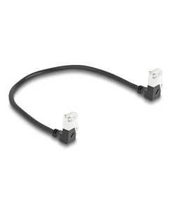 כבל רשת Cat 6A Slim זווית DAWN בשני הצדדים ז/ז DELOCK | 80299