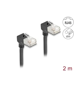 כבל רשת Cat 6A Slim זווית DAWN בשני הצדדים ז/ז DELOCK | 80300