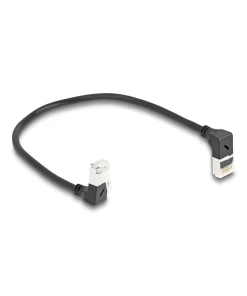 כבל רשת Cat 6A Slim זווית UP\DAWN ז/ז DELOCK | 80291